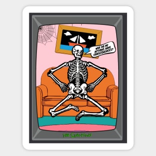 Funny Halloween Skeleton Quote Sticker